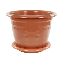 Кашпо  Афина  5,5 л. с под. коричневый /Баш./М6544